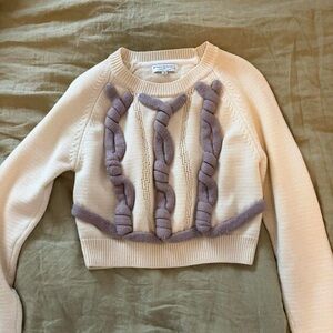Cropped Sweater with Rope Detailing